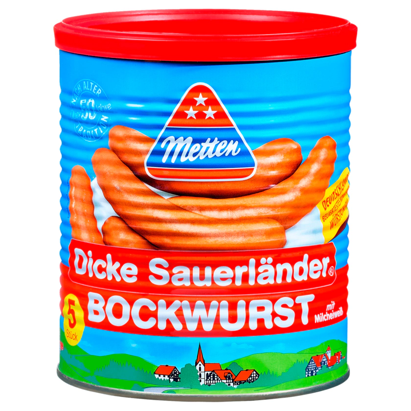 Metten Dicke Sauerländer Bockwurst 400g, 5 Stück