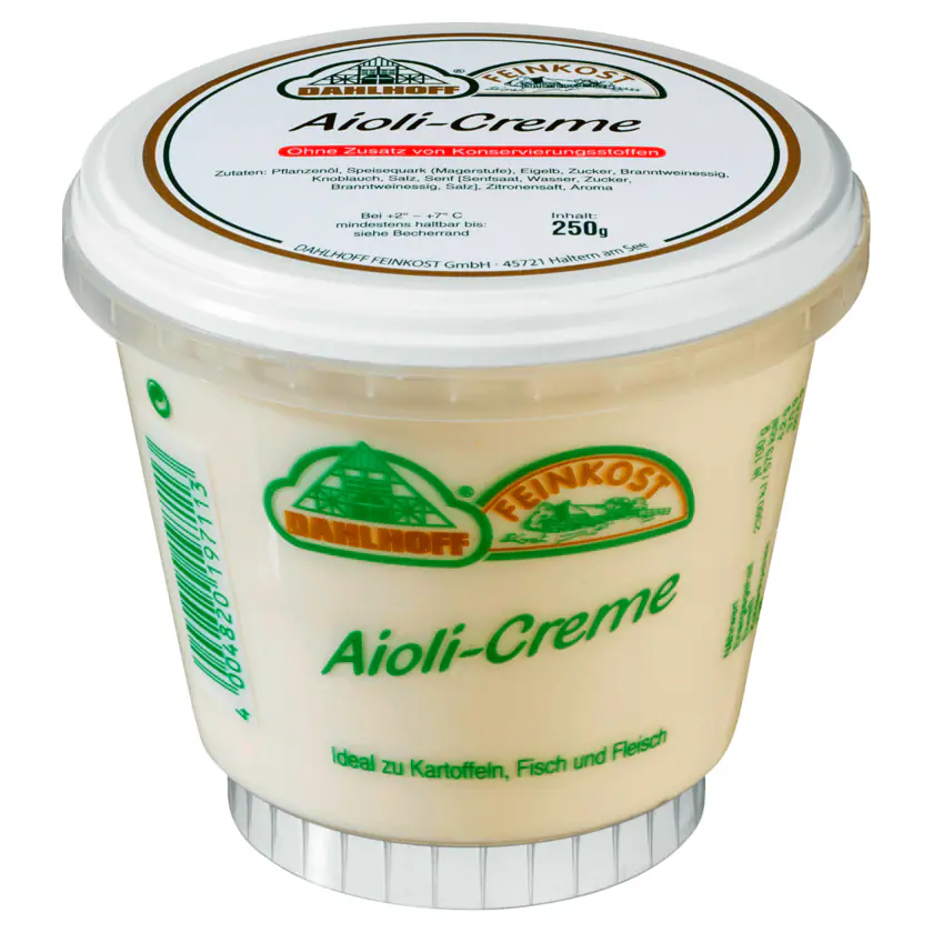 Dahlhoff Feinkost Aioli-Creme 250g